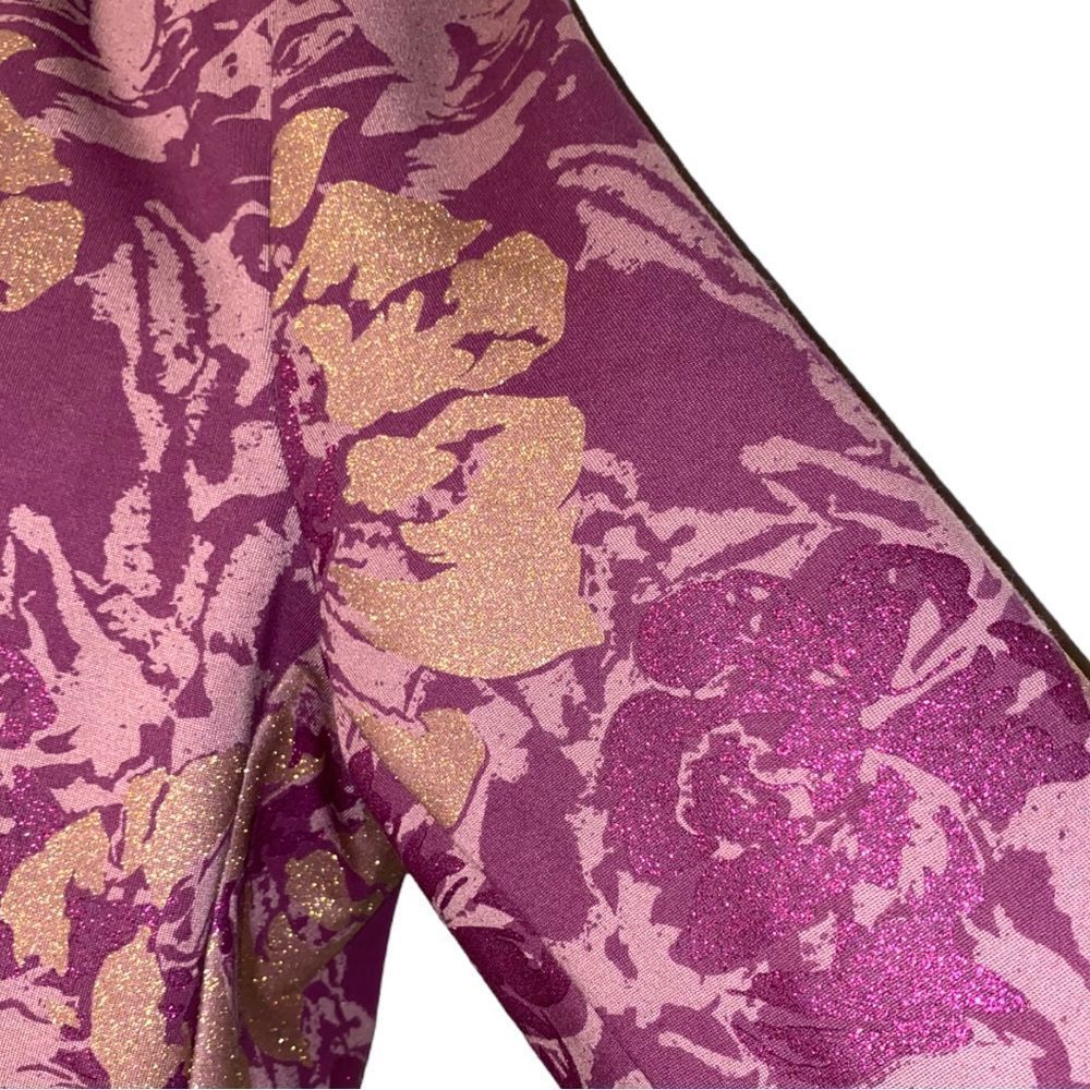 Soft Surroundings Purple and Gold Floral Blazer & Pants - Picture 9 of 16